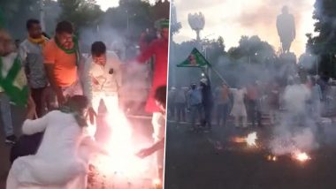 RJD Workers Celebrate in Patna After Nitish Kumar and Tejashwi Yadav Stake Claim To Form Govt in Bihar (Watch Video)